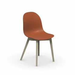 1665 Academy Connubia© Chaise scandinave en polypropylène et bois