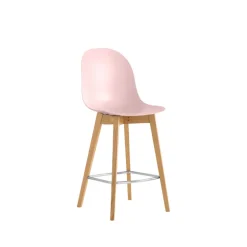 1672 Academy Connubia© Tabouret scandinave en polypropylène et bois