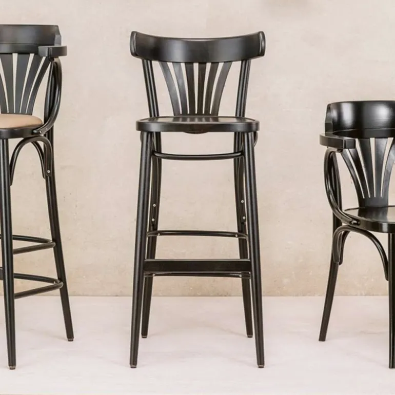 56 Ton® Tabouret de bar style bistrot en bois