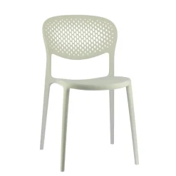 Abby Connubia® Chaise de jardin empilable en polypropylène recyclé avec dossier microperforé