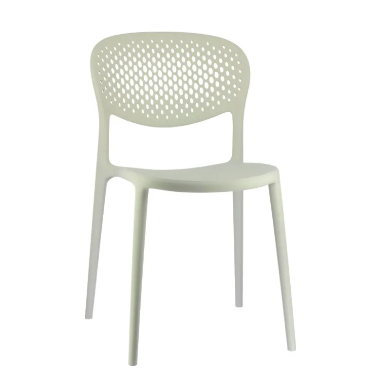 Abby Connubia® Chaise de jardin empilable en polypropylène recyclé avec dossier microperforé