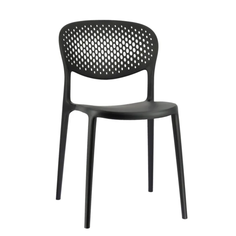 Abby Connubia® Chaise de jardin empilable en polypropylène recyclé avec dossier microperforé