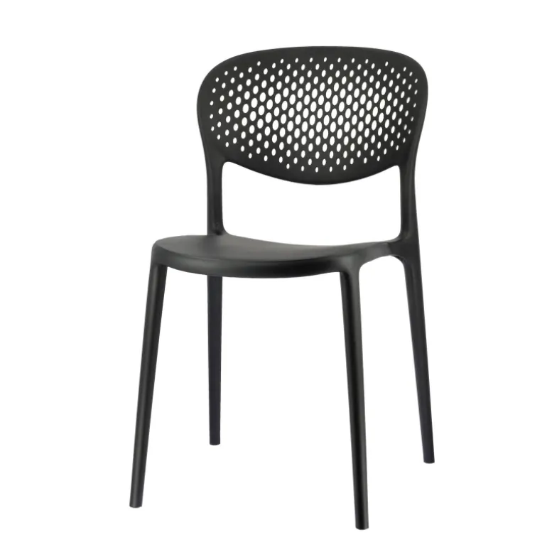 Abby Connubia® Chaise de jardin empilable en polypropylène recyclé avec dossier microperforé