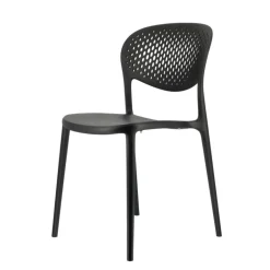 Abby Connubia® Chaise de jardin empilable en polypropylène recyclé avec dossier microperforé