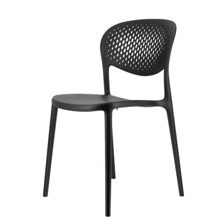 Abby Connubia® Chaise de jardin empilable en polypropylène recyclé avec dossier microperforé