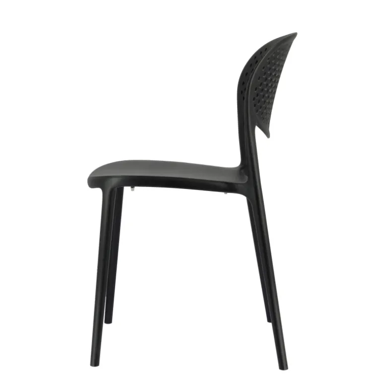 Abby Connubia® Chaise de jardin empilable en polypropylène recyclé avec dossier microperforé