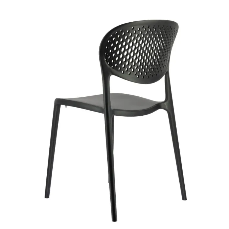 Abby Connubia® Chaise de jardin empilable en polypropylène recyclé avec dossier microperforé