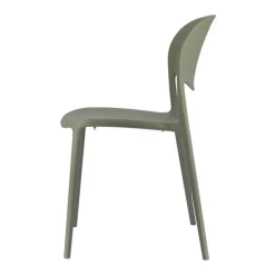 Abby Connubia® Chaise de jardin italienne empilable en polypropylène recyclé sans accoudoirs