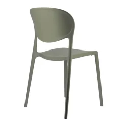 Abby Connubia® Chaise de jardin italienne empilable en polypropylène recyclé sans accoudoirs