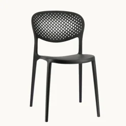 Abby Connubia® Chaise empilable en polypropylène recyclé avec dossier microperforé