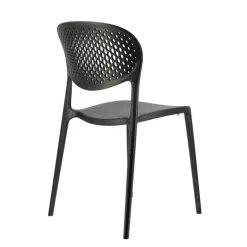 Abby Connubia® Chaise empilable en polypropylène recyclé avec dossier microperforé