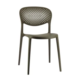 Abby Connubia® Chaise empilable en polypropylène recyclé avec dossier microperforé