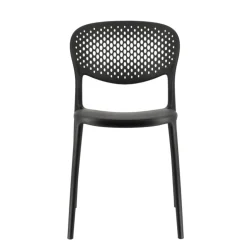 Abby Connubia® Chaise empilable en polypropylène recyclé avec dossier microperforé