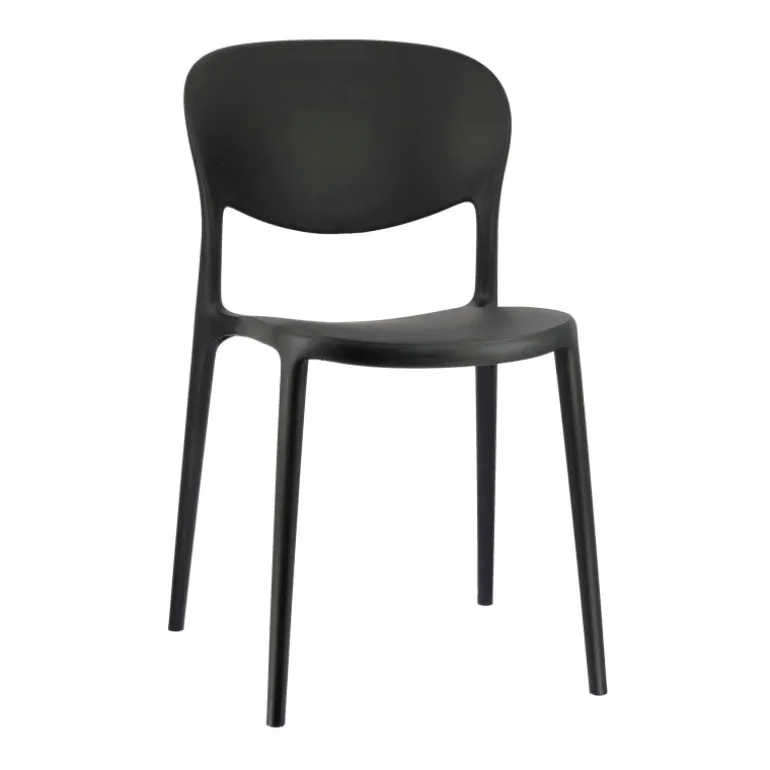 Abby Connubia® Chaise italienne empilable en polypropylène recyclé sans accoudoirs