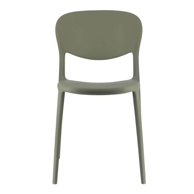 Abby Connubia® Chaise italienne empilable en polypropylène recyclé sans accoudoirs