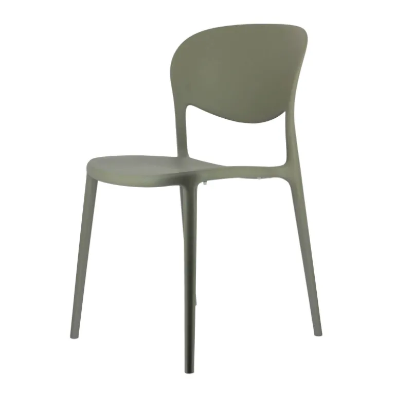 Abby Connubia® Chaise italienne empilable en polypropylène recyclé sans accoudoirs