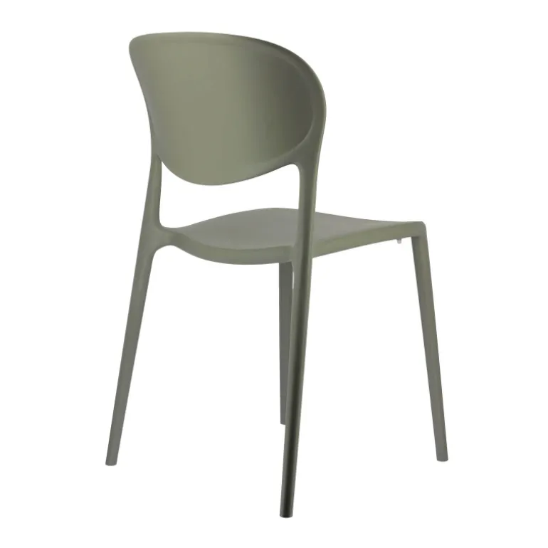 Abby Connubia® Chaise italienne empilable en polypropylène recyclé sans accoudoirs