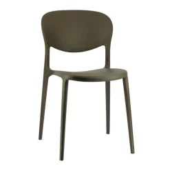 Abby Connubia® Chaise italienne empilable en polypropylène recyclé sans accoudoirs