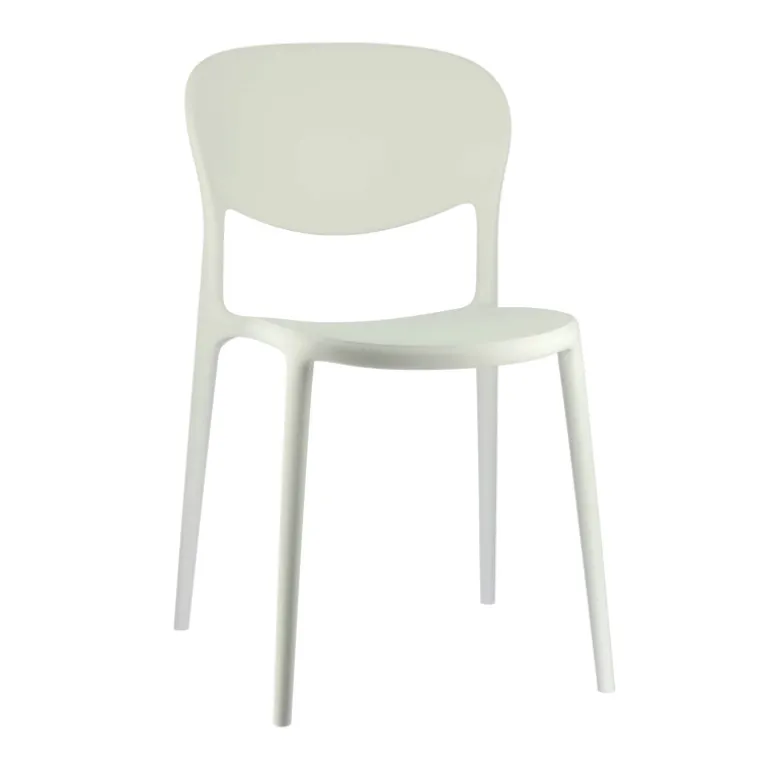 Abby Connubia® Chaise italienne empilable en polypropylène recyclé sans accoudoirs