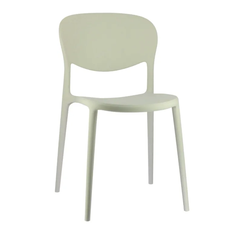 Abby Connubia® Chaise italienne empilable en polypropylène recyclé sans accoudoirs