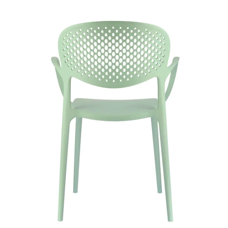 Abby Connubia® Fauteuil de jardin empilable en polypropylène recyclé avec dossier microperforé
