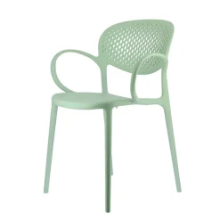 Abby Connubia® Fauteuil de jardin empilable en polypropylène recyclé avec dossier microperforé