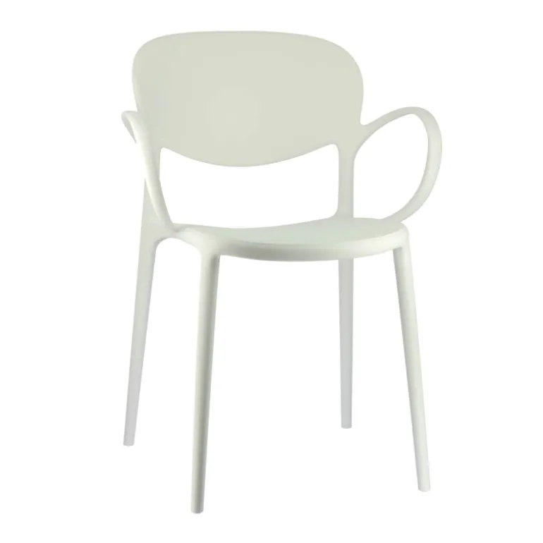 Abby Connubia® Fauteuil italien empilable en polypropylène recyclé