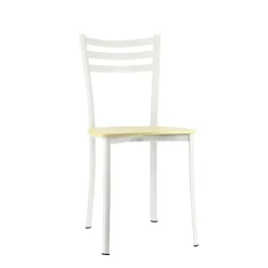 Ace 1320 Chaise de cuisine en métal et assise bois