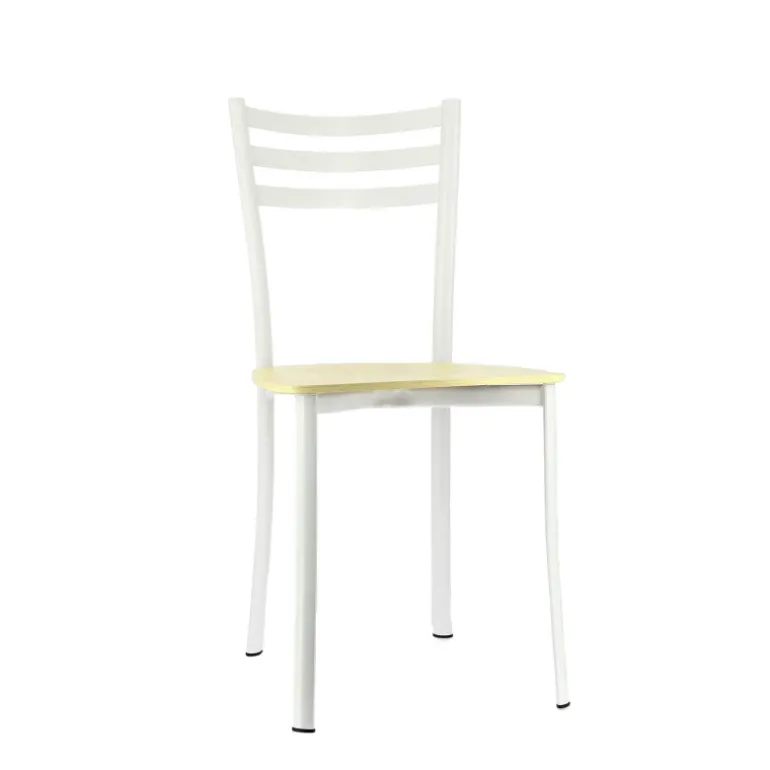 Ace 1320 Chaise de cuisine en métal et assise bois