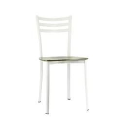 Ace 1320 Chaise de cuisine en métal et assise bois
