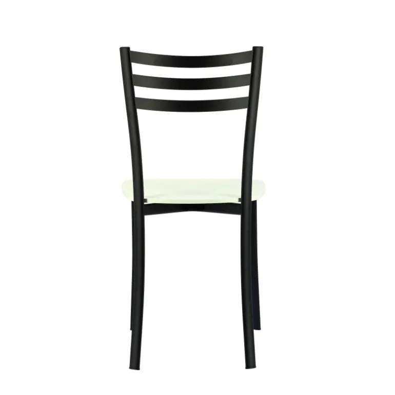 Ace 1320 Chaise de cuisine en métal et assise bois