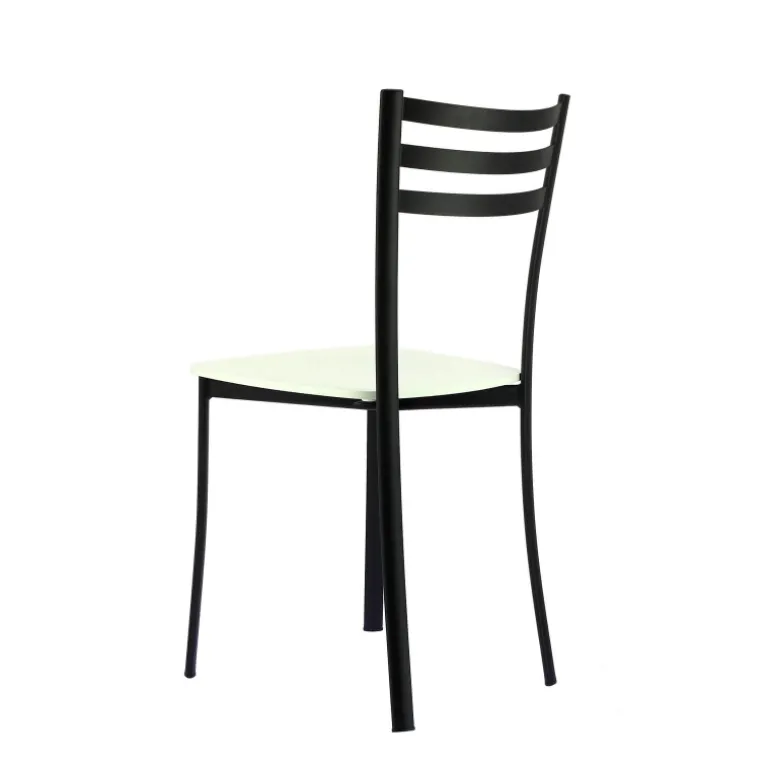 Ace 1320 Chaise de cuisine en métal et assise bois