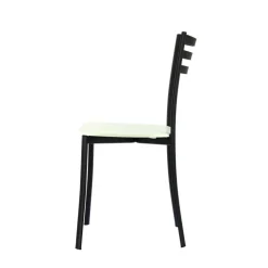 Ace 1320 Chaise de cuisine en métal et assise bois