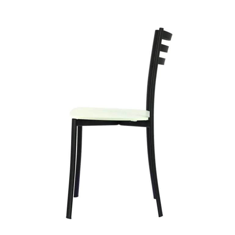 Ace 1320 Chaise de cuisine en métal et assise bois