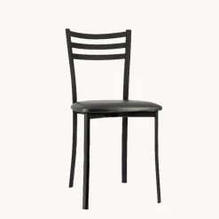 Ace 1320 Chaise de cuisine en métal avec assise en simili rembourrée