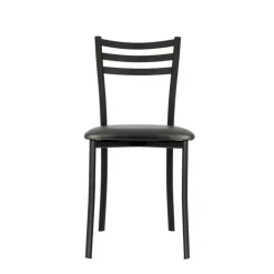 Ace 1320 Chaise de cuisine en métal avec assise en simili rembourrée