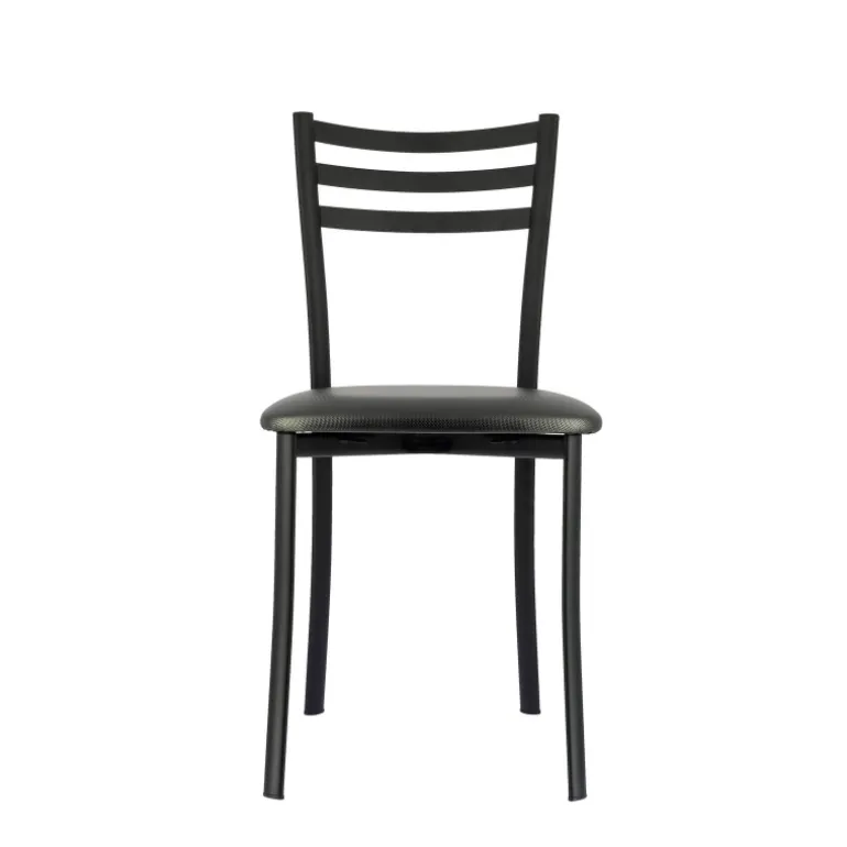 Ace 1320 Chaise de cuisine en métal avec assise en simili rembourrée