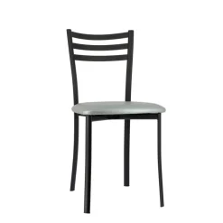 Ace 1320 Chaise de cuisine en métal avec assise en simili rembourrée