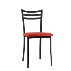 Ace 1320 Chaise de cuisine en métal avec assise en simili rembourrée