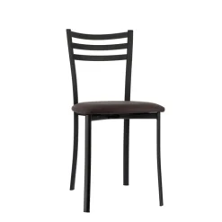 Ace 1320 Chaise de cuisine en métal avec assise en simili rembourrée