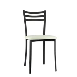 Ace 1320 Chaise de cuisine en métal avec assise en simili rembourrée