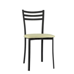 Ace 1320 Chaise de cuisine en métal avec assise en simili rembourrée