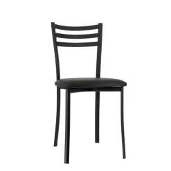 Ace 1320 Chaise de cuisine en métal avec assise en simili rembourrée