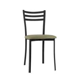 Ace 1320 Chaise de cuisine en métal avec assise en simili rembourrée