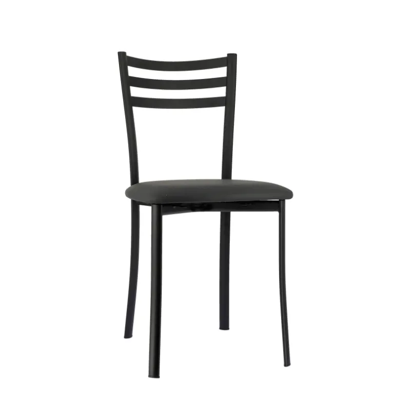 Ace 1320 Chaise de cuisine en métal avec assise en simili rembourrée