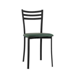 Ace 1320 Chaise de cuisine en métal avec assise en simili rembourrée