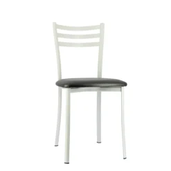 Ace 1320 Chaise de cuisine en métal avec assise en simili rembourrée