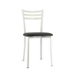 Ace 1320 Chaise de cuisine en métal avec assise en simili rembourrée