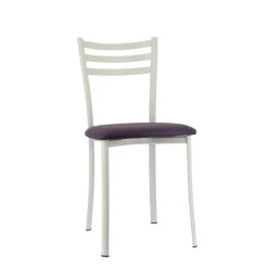 Ace 1320 Chaise de cuisine en métal avec assise en simili rembourrée