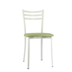 Ace 1320 Chaise de cuisine en métal avec assise en simili rembourrée